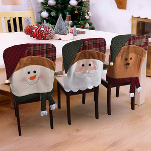 DAMAI Christmas <b>Chair</b> <b>Covers</b> Decor Santa Claus Xmas Cap Kitchen Dining <b>Chair</b> Slipcovers Sets <b>for</b> Christmas Festive Decorations - Product Image 3