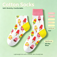 Chaussettes en coton personnalisées pour hommes et femmes avec faible MOQ, 360 °   Chaussettes de sport chaudes à motif imprimé numérique par sublimation 3D sur toute la surface