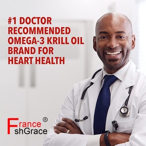 Complément alimentaire d'huile de krill oméga 3 de haute qualité, 130 gélules molles avec huile de poisson pour adultes, soutient la santé - Product Image 2