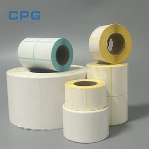 Distribuidor de Papel Térmico, Etiquetas Adhesivas Blancas Impermeables Personalizadas al por Mayor, Rollos de Etiquetas de Envío Térmicas con Recubrimiento Superior - Product Image 1