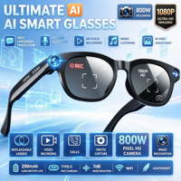 Lunettes Intelligentes de Traduction IA avec Contrôle Tactile, Multilingues, Recharge Sans Fil, Assistant de Vie Intelligent