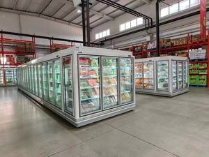 Réfrigérateur commercial combiné à portes vitrées, congélateur vertical modulaire <span class=keywords><strong>multi</strong></span>-portes pour supermarché, type chambre froide - Product Image 5