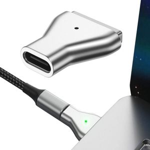 Adaptateur USB C vers magnétique Type-C vers magnétique 2 T-Head PD 100W Convertisseur de charge rapide - Product Image 1
