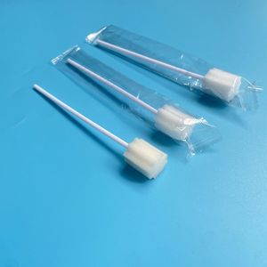 Tamponi dentali in schiuma bianca-bastoncini monouso per l'igiene orale con punta in schiuma esagonale a fiori - Product Image 4