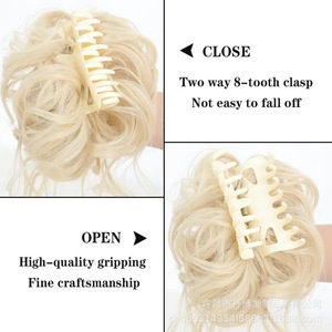 Nouveau style, vente en gros : <span class=keywords><strong>Chignon</strong></span> bouclé en fibre synthétique, extension bouclée à queue longue, <span class=keywords><strong>chignon</strong></span> désordonné élastique <span class=keywords><strong>pour</strong></span> femmes - Product Image 6