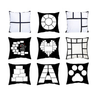 Housse de coussin de Noël colorée, design personnalisé, sublimation vierge, impression pour la maison, l'hôpital, l'hôtel, idée cadeau