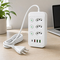 Multiprise multifonctionnelle avec ports USB, norme brésilienne, personnalisable par le fabricant, vente en gros