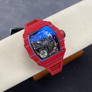 Relojes para Hombre al por Mayor, RM3502, Ultra Ligeros, con Esfera Hueca de Fibra de Carbono, Movimiento Mecánico Automático, Correa de Silicona Transpirable - Product Image 1