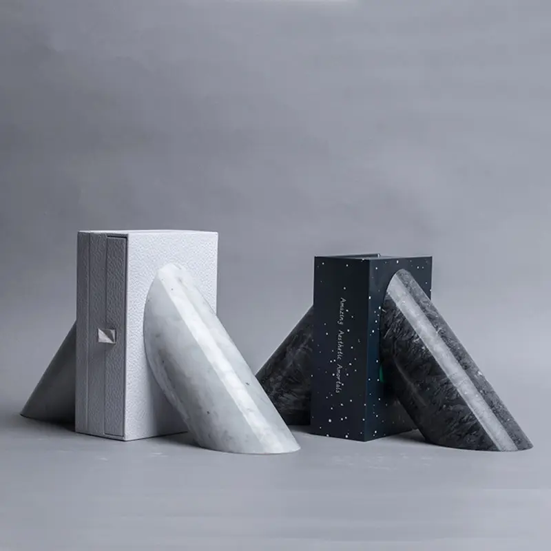 Hot Selling Unique Marble Bookend Home Decorative Special Gift Marble Book Stand Holder Bookends