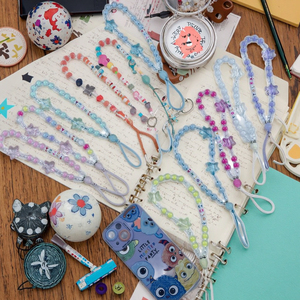 צמיד מארז טלפון קריסטל מלנארד קרחת טלפון צמיד חמש נקודות תליון רצועת יד קצרה רצועת יד חבל 22 ס "מ בתפזורת - Product Image 3