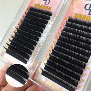 Super gran oferta 0,15 Cachemira mate plano clásico Individual hecho a mano negro extensiones de pestañas visón bandejas de pestañas súper cómodas - Product Image 4