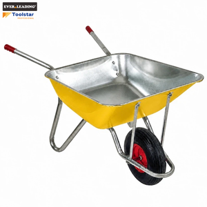 <span class=keywords><strong>Brouette</strong></span> en acier prégalvanisé 75L avec roue pneumatique 16x4.00-8 et jante en plastique, conception durable, stationnement stable à point unique - Product Image 2