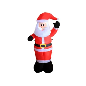 Оптовые продажи 4ft рождество надувные лодки-В наличии товар 4 фута надувной рукой Санта-Клаус надувной Санта-Клаус с внутренней светодиодной подсветкой двор Декор