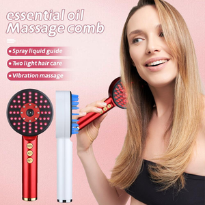 Masseur capillaire EMS pour <span class=keywords><strong>la</strong></span> croissance des cheveux <span class=keywords><strong>avec</strong></span> batterie <span class=keywords><strong>au</strong></span> lithium rechargeable par USB, peigne pulvérisateur en silicone, certifié CE ROHS FCC - Product Image 2
