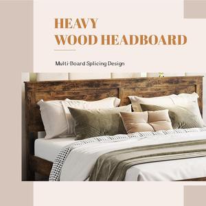 Cadre de lit king size en bois rustique vintage avec tête de lit et <span class=keywords><strong>lattes</strong></span> en bois, assemblage facile, fabrication en usine - Product Image 3