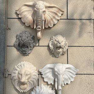 Decorazione Murale da Esterno: Statua di Gorilla in Marmo, <span class=keywords><strong>Testa</strong></span> di Elefante da Appendere, <span class=keywords><strong>Testa</strong></span> di <span class=keywords><strong>Leone</strong></span> in Stile Europeo Personalizzata in Bronzo e Resina - Product Image 5