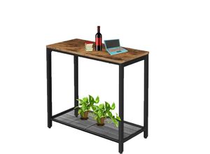 Industrieller Fernsehtisch mit Netz-Ablagefach, robustem schwarzem Metallrahmen - Product Image 3
