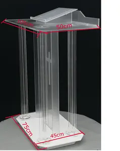 教堂讲台亚克力讲台有机玻璃会议活动教堂婚礼祈祷站立地板