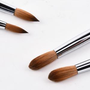 Faria 3D cepillo de uñas Kolinsky Purpurina líquida púrpura Mano acrílico cepillo de uñas 100 Kolinsky tamaño 16 Cepillos de uñas - Product Image 5