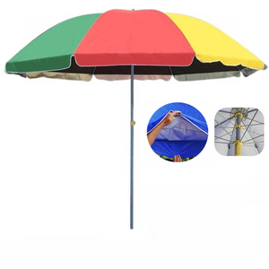 Fabricant en gros Promotion Portable 2m peint à la main arc-en-ciel coloré Extra Large <span class=keywords><strong>Parasol</strong></span> <span class=keywords><strong>de</strong></span> <span class=keywords><strong>plage</strong></span> <span class=keywords><strong>et</strong></span> <span class=keywords><strong>chaise</strong></span> - Product Image 2