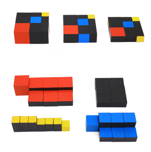Material Didáctico Montessori para <span class=keywords><strong>Primaria</strong></span>, Equipo de Geometría, Cubo Trinomial Aritmético, Cubo Binomial, Juguetes Montessori - Product Image 5
