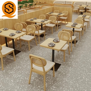 High-Quality Smart & Tech-Integrated Dining Table <b>Set</b> Coffee for <b>Restaurant</b> SSEA20260310-3 Sintered Stone Top and Resist - Product Image 5