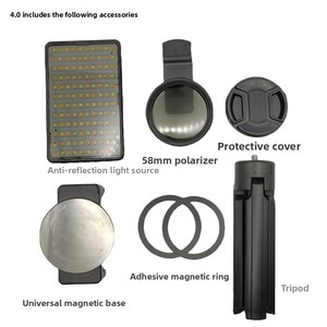 Lampe de studio Update4.0 ST120 avec miroir magnétique et filtres CPL pour la photographie en studio, le vlogging, <span class=keywords><strong>TikTok</strong></span>, le maquillage et les tatouages - Product Image 3