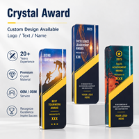 Estatua de Premio Personalizada de Alta Gama para Empleados Destacados, Trofeo Cuadrado de Cristal para Reunión Anual