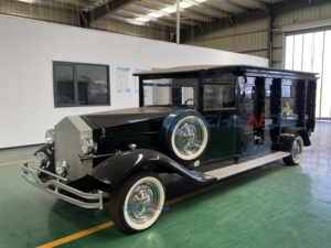 Factory Customized Vintage Black Coffin Carriage Horse Wagon Antique Horse Drawn Buggy Electric Funeral Horse Hearse - Product Image 6