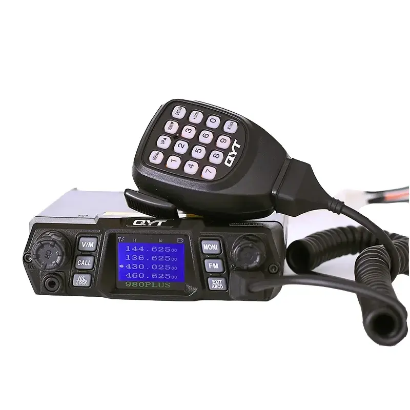 QYT-Radio móvil de doble banda para coche, radio de 50W/75W, 136-174 y 400-470MHz, transceptor de vehículo de 200 canales, banda cuádruple