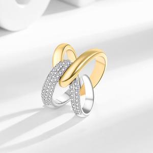 แหวนรูปตัว X ประดับเพชร 2026 แบบถอดประกอบได้ ใช้ได้ทั้งผู้ชายและผู้หญิง ดีไซน์พันรอบอเนกประสงค์ - Product Image 4