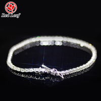 Redleaf Bijoux 925 Argent Blanc Gems Bracelet Top Qualité Femmes Moissanite Bracelet