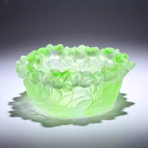 G148 Non-heritage Colored Glaze Pure Handicrafts High-grade Candy Jar Fruit Bowl For Dining Table Living Room Decorations - Product Image 2