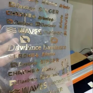 Les meilleurs autocollants en métal durable peuvent être personnalisés avec des logos et du texte Autocollant en métal plaqué argent Toute forme personnalisée - Product Image 1