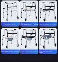 Déambulateurs pour personnes âgées handicapées, déambulateur pliable, chaise de marche pour adultes, dispositif d'aide à la marche pour personnes âgées