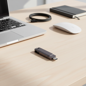 Nueva Unidad <span class=keywords><strong>Flash</strong></span> <span class=keywords><strong>USB</strong></span> Tipo-C/<span class=keywords><strong>USB</strong></span>-A de Metal de Alta Velocidad de 32 GB a 1 TB con 1 Año de Garantía, Compacta y Giratoria 360° para Todos los Dispositivos - Product Image 6