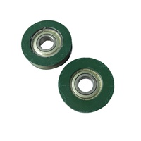 Rouleau de suspension de porte d'ascenseur 62x16x6203, roue verte OD62MM H16MM, roulement 6203 à gorge plate, pièces de rechange pour ascenseur