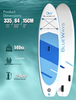 Planche de paddle gonflable, allongée et élargie, planche de surf brossée, certification CE, possibilité d'ajouter un LOGO, polyvalente
