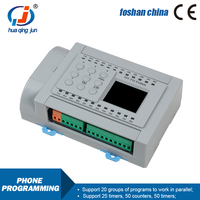 Huaqingjun 12DI 12DO salida de relé PLC salidas analógicas 0-20mA RS485 WIFI Aplicación de teléfono Control remoto PLC para aplicación IoT