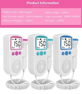 Taşınabilir LCD ekran ultrason <span class=keywords><strong>Doppler</strong></span> <span class=keywords><strong>Fetal</strong></span> kalp atışı dedektörü <span class=keywords><strong>Fetal</strong></span> <span class=keywords><strong>Doppler</strong></span> bebek <span class=keywords><strong>Fetal</strong></span> kalp atışı monitör veteriner kullanımı - Product Image 2