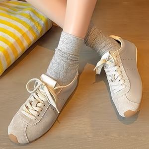 Fashion <b>Waterproof</b> Genuine Leather Lace-Up <b>Trainers</b> with Light Weight Comfort Breathable Soft Cushioned Insole Height Increasing - Product Image 5