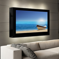 Casing TV untuk Pemasangan di Dinding, Pelindung TV Luar Ruangan, Penutup Keras Baja Karbon, Pelindung Tahan Cuaca untuk TV