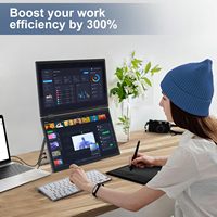 Monitor Portátil de Doble Pantalla InnoView, Adaptador de Corriente de 30W, Cable de Alimentación Tipo-C con Todas las Funciones, Juego de Accesorios