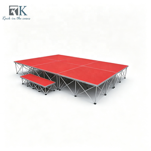 Escenario Portátil de Aluminio, Escenario Inteligente con Escalera para Bodas, Plataforma de Escenario Interior - Product Image 6