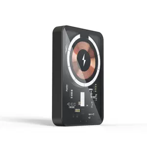 New Premium Wireless Charger 10000mah Universal Portable Powerbank 10000 Mah Qi Wireless Power Bank With Led Light