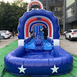 زحليقة مائية للبالغين, زحليقة مائية طويلة للبالغين بعلامة أمريكية ، زحليقة مائية قابلة للنفخ مع مسبح لاستئجار الحفلات - Product Image 6