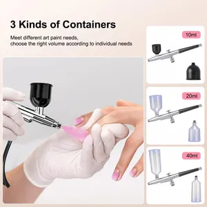 Nail Airbrush Portable Airbrush With Compressor Painting Air Brush Mini Compressor Paint gun For Nail Art Paint Crafts Modeling - Product Image 6