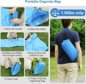 Portable Outdoor Summer Portable and Fashion <b>Inflatable</b> Air Lounge Lazy <b>Sofa</b> Beach Chair - Product Image 6