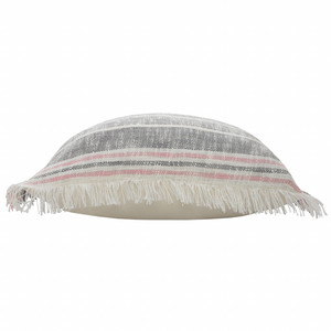 Cuscino HMS in cotone 100% a righe 20 \ "X 20 \" grigio rosa-decorativo e decorativo - Product Image 2