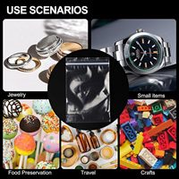 Sac refermable en plastique transparent à fermeture éclair, pochette PE à glissière pour emballage alimentaire, bijoux, petits articles, impression personnalisée - Grande Vente